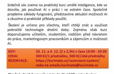 kurz Umělá inteligence v praxi I.část