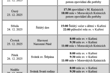 Vánoční bohoslužby